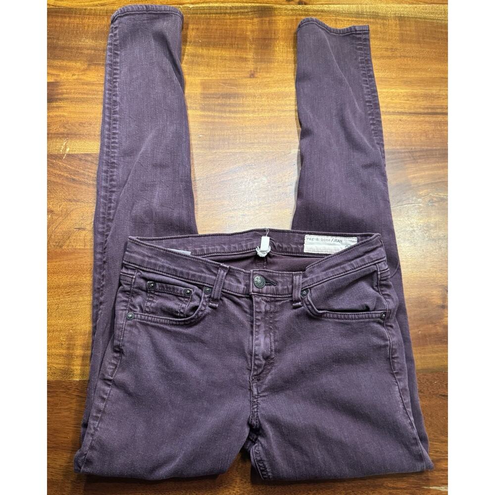 Rag & Bone Women’s Wine Purple Super Skinny Stretch Jeans Sz 27